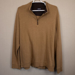 Lands' End tan 1/4 zip sweater-3XLT